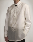 Men's Barong Cream Jusi fabric 100441 Cream Men's Barong Cream Jusi fabric 100441 Cream
